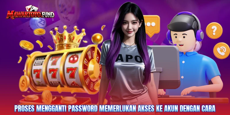 Proses mengganti password memerlukan akses ke akun dengan cara
