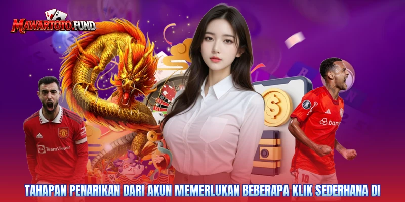 Tahapan penarikan dari akun memerlukan beberapa klik sederhana di
